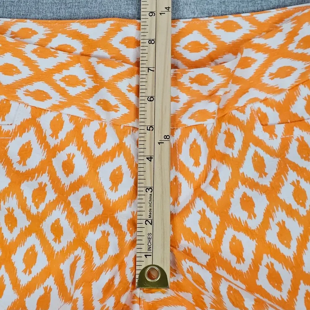 Lilly Pulitzer Shorts Womens Size 00 Orange White Ellie Little Fish Preppy